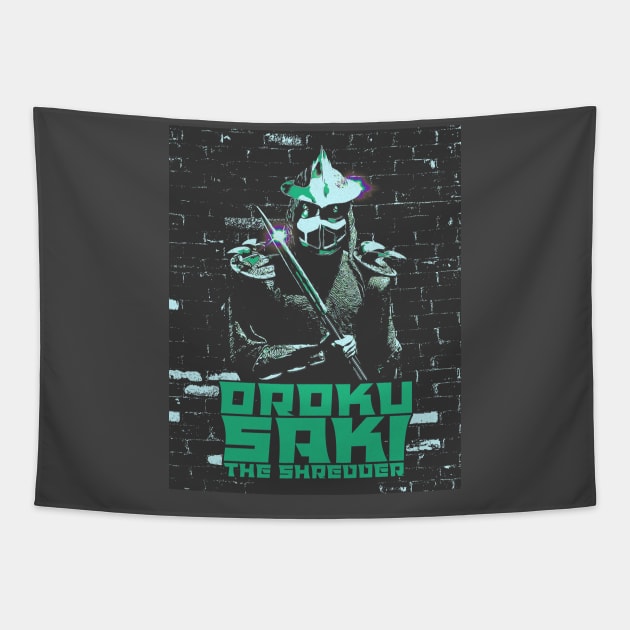 Oroku Saki - Shredder Tapestry by creativespero