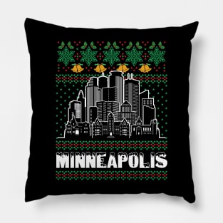 Minneapolis Minnesota Ugly Christmas Pillow