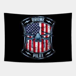 Patriotic Drone Pilot America USA Droning Tapestry