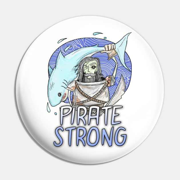 Pirate Strong Pin by JWZ