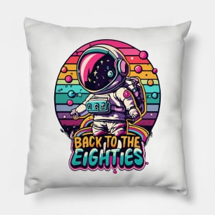 Back to the Eighties Forever 80s Girl Throwback Vintage - Retro Eighties Girl Pop Culture Pillow