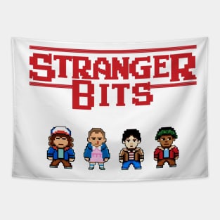 Stranger Bits White Tapestry