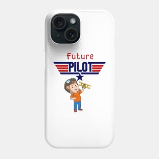 FUTURE PILOT Kids Shirt, First-time Flyer gift, First Toddler Flight Phone Case