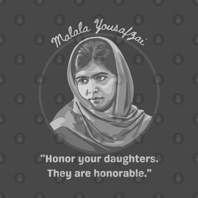 Malala Yousafzai Portrait and Quote by Slightly Unhinged