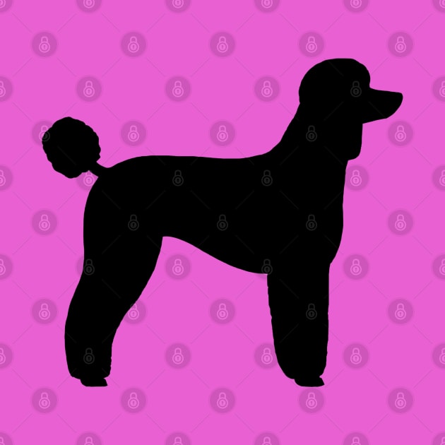 Black Standard Poodle Silhouette by Coffee Squirrel