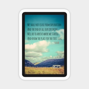 TS Eliot Travel Quote Poster Magnet