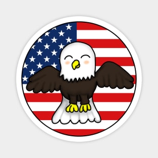 Patriotic American Eagle - Large Design Magnet