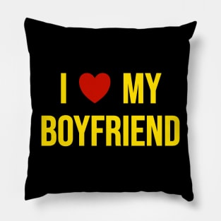 I Love My Boyfriend Pillow