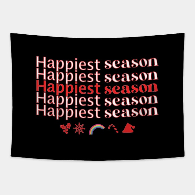 Happiest Holiday Season Tapestry by dinarasty