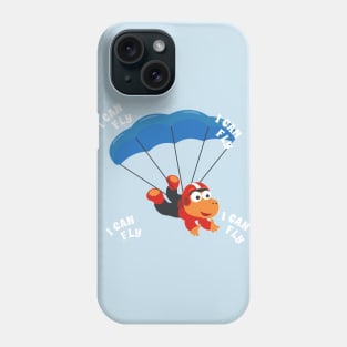 Vector illustration of a cute skydiver. Phone Case