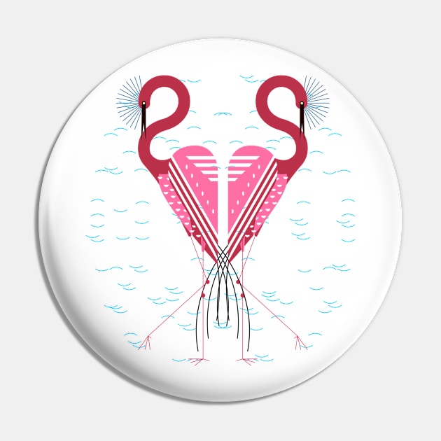 greater flamingo in a heart design Pin by Choulous79