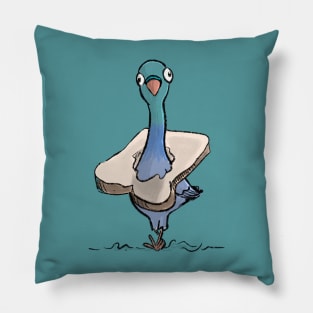 Pigeon with Bread Necklace Pillow