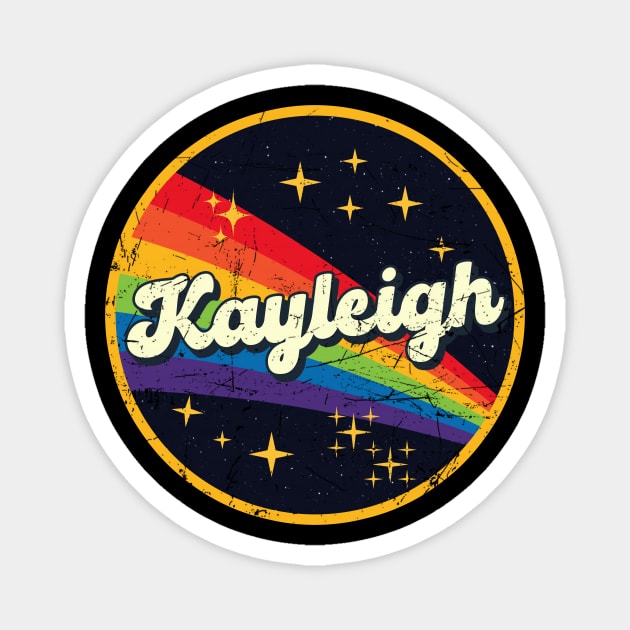 Kayleigh // Rainbow In Space Vintage Grunge-Style Magnet by LMW Art