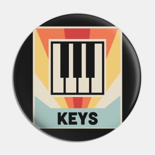 Vintage Style KEYS Poster | Synthesizer Design Pin