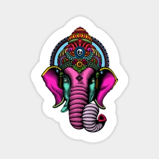 psychedelic elephant Magnet