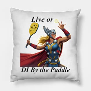 Viking Woman Pickleball with Caption Design Pillow