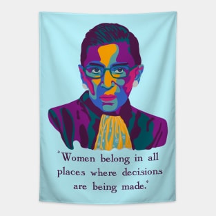 RBG Portrait and Quote Tapestry