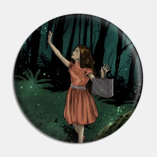 Little girl with fireflies Pin