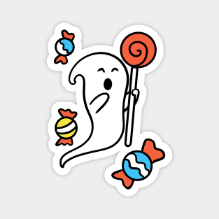 Cute ghost with candy Magnet