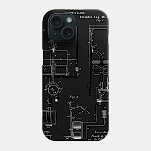 Electric Clock Vintage Patent Hand Drawing Phone Case