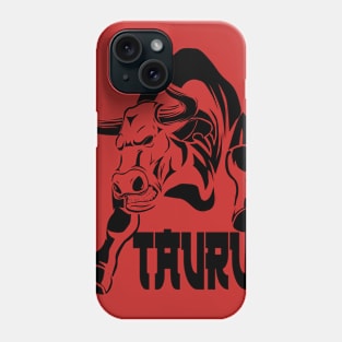 taurus black Phone Case