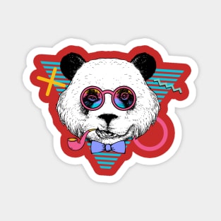 Panda Bear Wearing Glasses At The Disco Magnet