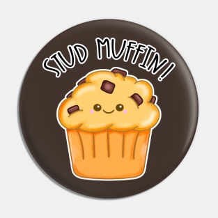 Kawaii Chocolate Chip Stud Muffin Pin