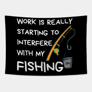 Funny Fishing Quote Tapestry