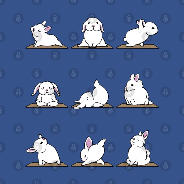 Bunnies yoga by huebucket