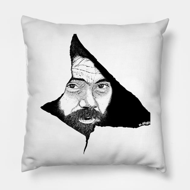 ROKY ERICKSON Pillow by TheCosmicTradingPost