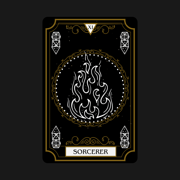 Sorcerer Dnd Tarot Card for Dungeons and Dragons by JaeSlaysDragons