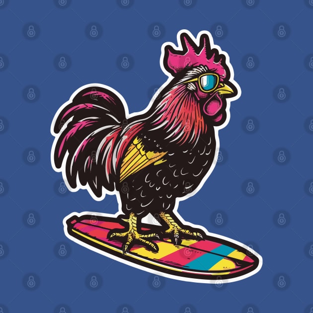 Surfing Rooster by VelvetRoom