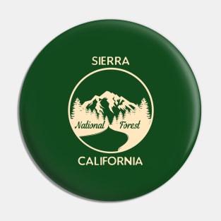 Sierra National Forest California Pin