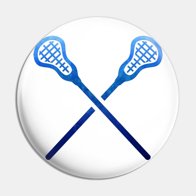 Lacrosse Stick Dark Blue Pin by hcohen2000