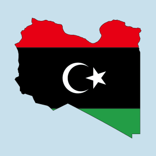 Libya Flag Map T-Shirt