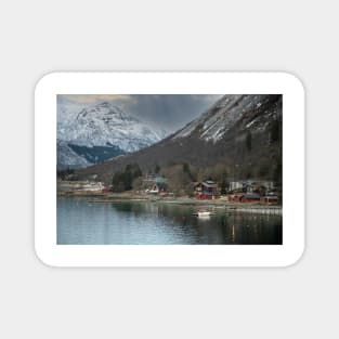 Norwegian Fjord in Winter Magnet