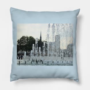 Paris Hotel de Ville Fountains Pillow