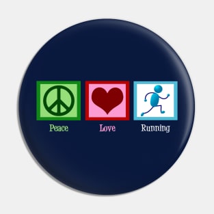 Peace Love Running Pin