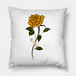 Yellow rose Pillow