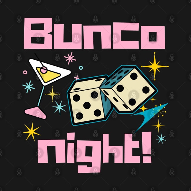 Retro Bunco Night Martini Dice by MalibuSun