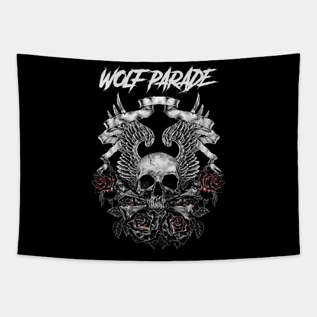 WOLF PARADE MERCH VTG Tapestry by Bronze Archer