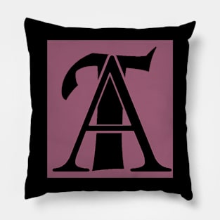 AT letter art Pillow