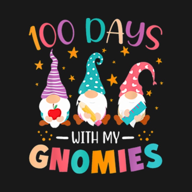 100th Day Of School Gnome Teachers Students 100 Days Smarter by Cristian Torres