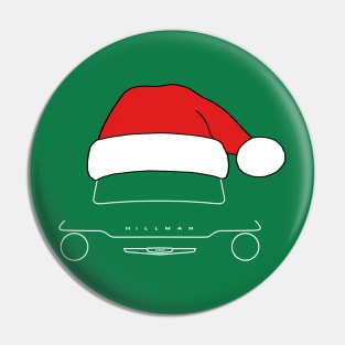 Hillman Imp classic car Christmas hat edition white Pin