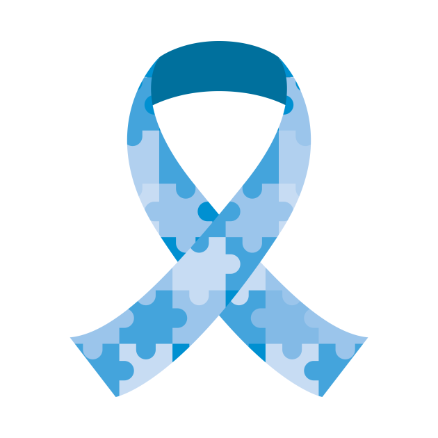 In April we wear blue autism awareness ribbon Autism Awareness Ribbon TShirt TeePublic