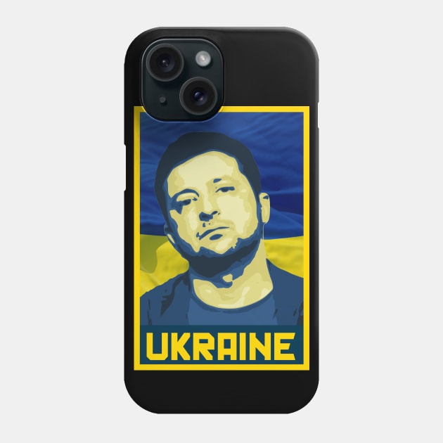 Zelensky Ukraine Flag Phone Case by Nerd_art