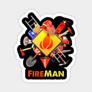 Fire safety Firefighter Fire Extinguishers fireman Magnet