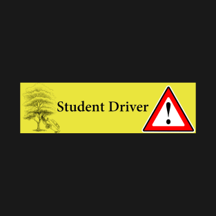 Student driver car crash funny depiction T-Shirt