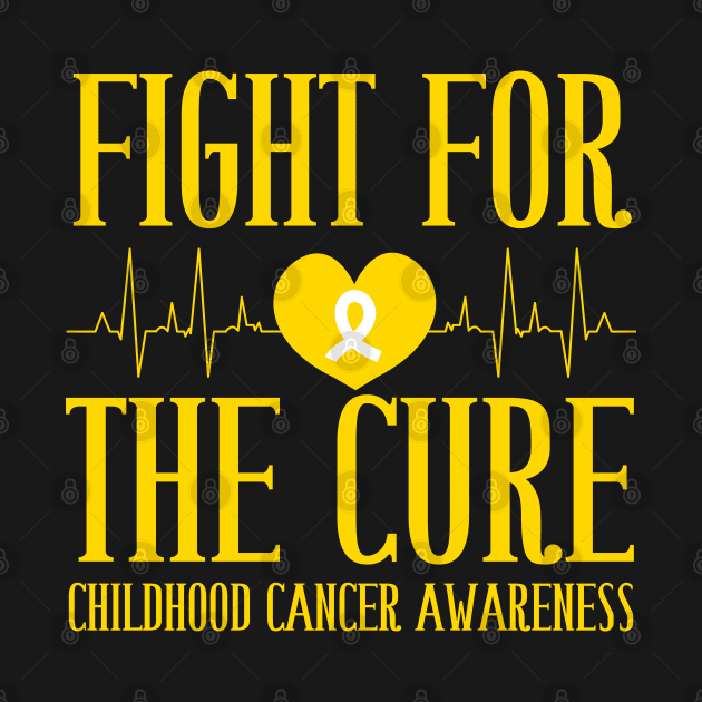 fight for the cure, childhood cancer awareness by Drawab Designs