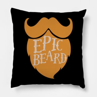 Epic Beard orange Pillow